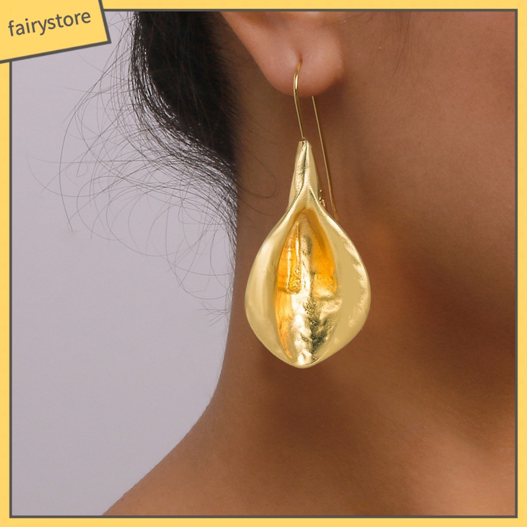 1 Đôi Bông Tai Hình Chiếc Lá Phong Cách Vintage