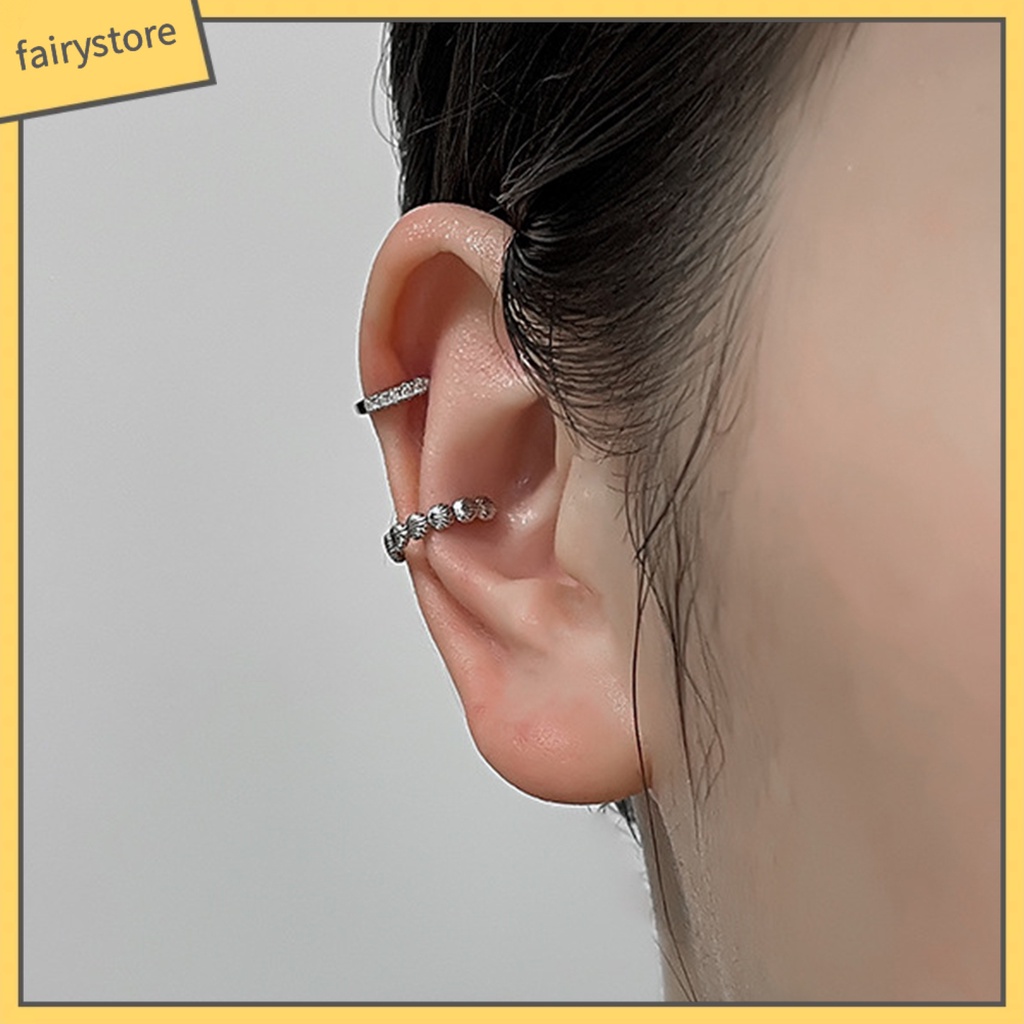 1 Khuyên Kẹp Vành Tai Hình Vỏ Sò Lấp Lánh Dễ Phối Đồ Thời Trang Cho Nữ