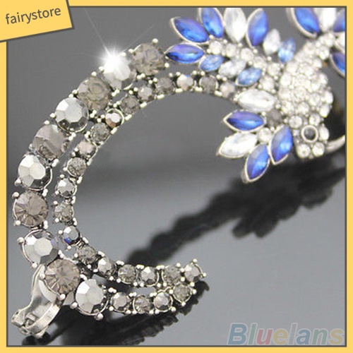 1 Bông Tai Đeo Vành Tai Hình Chim Ruồi Đính Đá Kiểu Vintage Cho Nữ