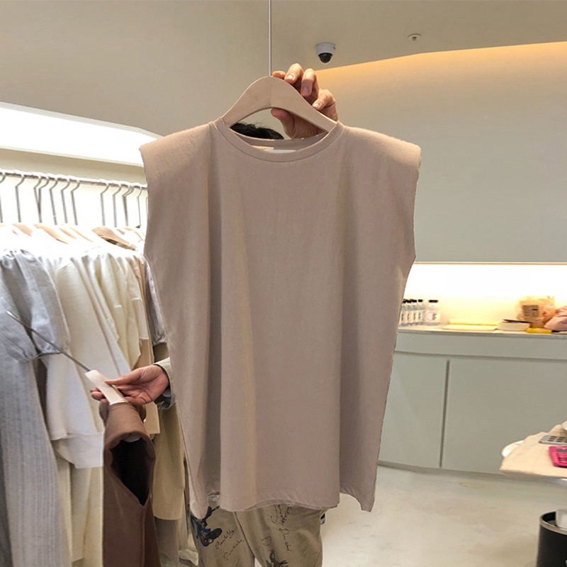 Áo Sát Nách Cổ Tròn Dáng Rộng Cỡ Lớn Thời Trang Xuân Hè Cho Nữ