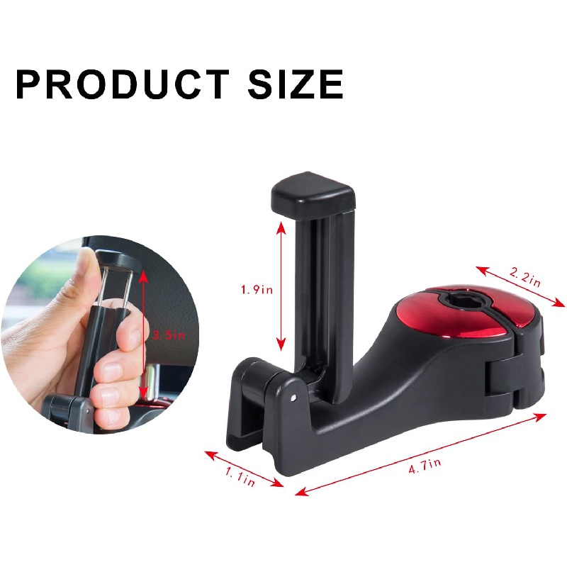 Móc Treo Đồ 2 Trong 1 Gắn Ghế Ngồi Xe Hơi Kèm Giá Đỡ Điện Thoại Tiện Dụng