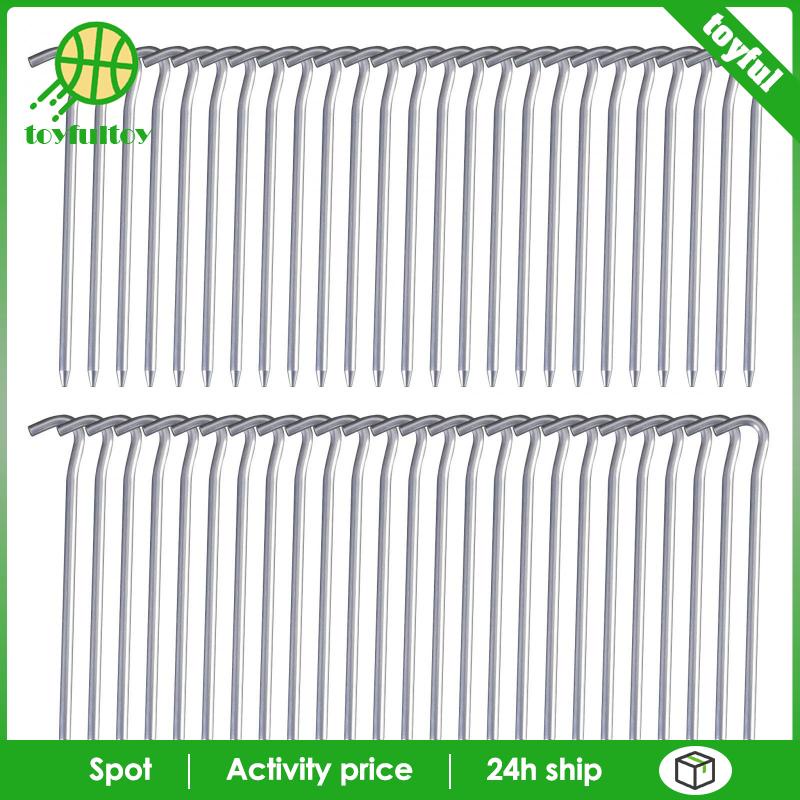 [Toyfulcabin] Gói 50 Chốt Cắm Lều Bằng Nhôm 7inch Chịu Tải Nặng