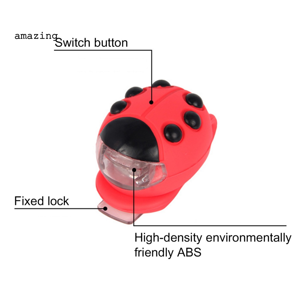 Đèn Pha Led Cảnh Báo An Toàn Hình Bọ Rùa Cho Xe Đạp Scooter