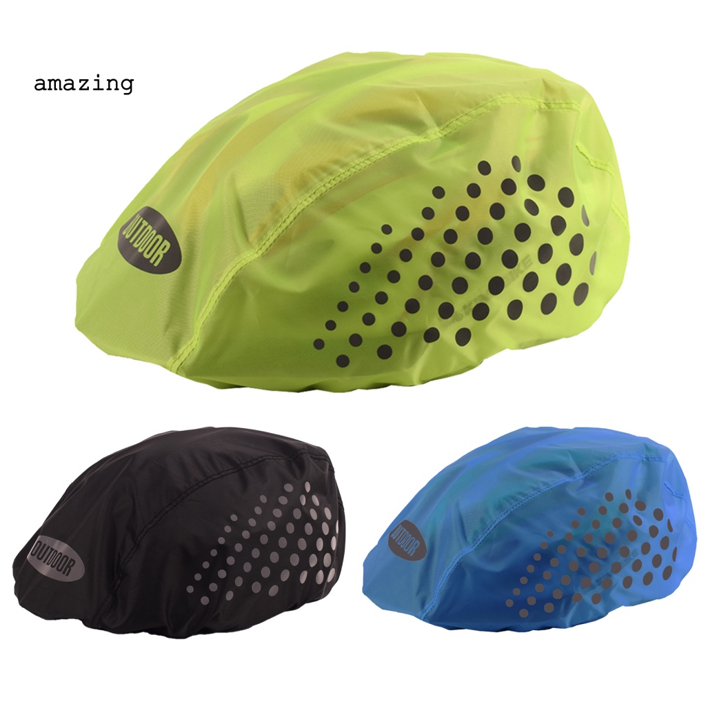 Vỏ Bọc Mũ Bảo Hiểm Xe Đạp Bằng Vải Oxford Họa Tiết Chấm Bi Phản Quang Chống Thấm Nước