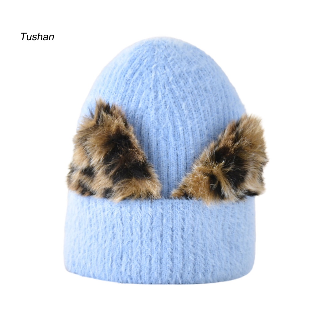 Mũ Beanie Mềm Mịn Trang Trí Hoạt Hình Xinh Xắn Cho Nữ