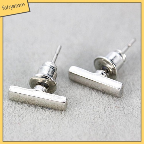 1 Đôi Bông Tai Hình Chữ Nhật Nhỏ Đơn Giản Phong Cách Punk Thời Trang Cho Nữ 1 Cặp