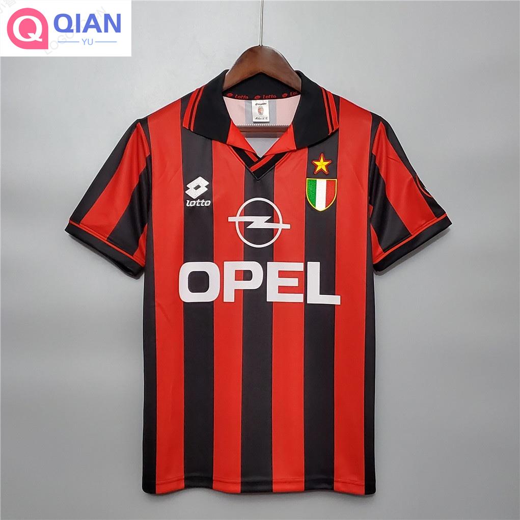 Áo Bóng Đá Đội Tuyển Milan 96-97 Phong Cách Retro