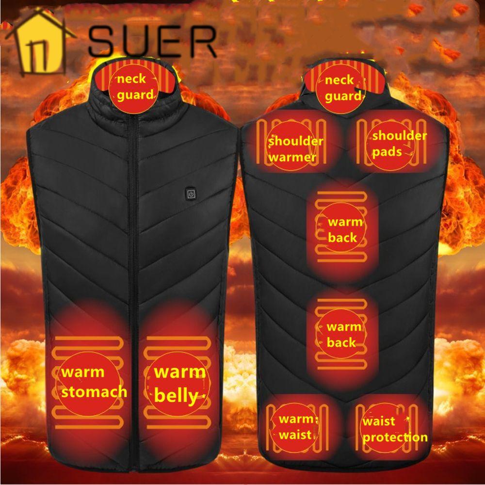 Suenin Áo Ghi Lê Sưởi Ấm Bằng Sợi Carbon Hồng Ngoại Mềm Mại Kết Nối USB