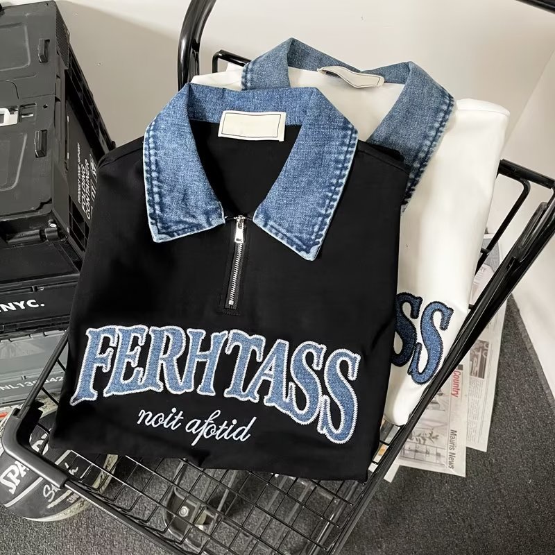 Áo Thun polo Ngắn Tay Thêu Họa Tiết Phong Cách Cổ Điển Dành Cho Cả Nam Và Nữ