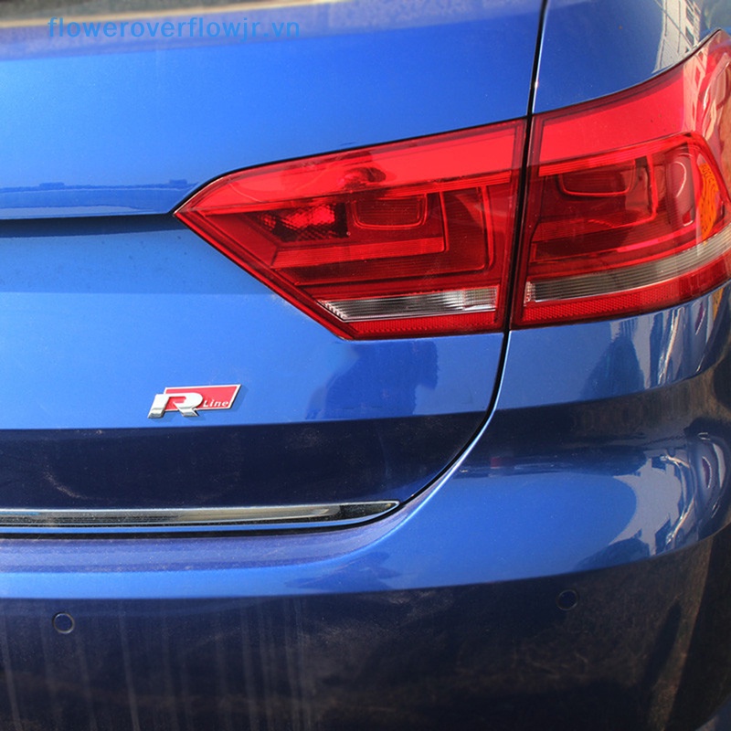 Sticker Chữ R-LINE Bằng Kim Loại Dán Trang Trí Xe Hơi VW CC GTI Passat