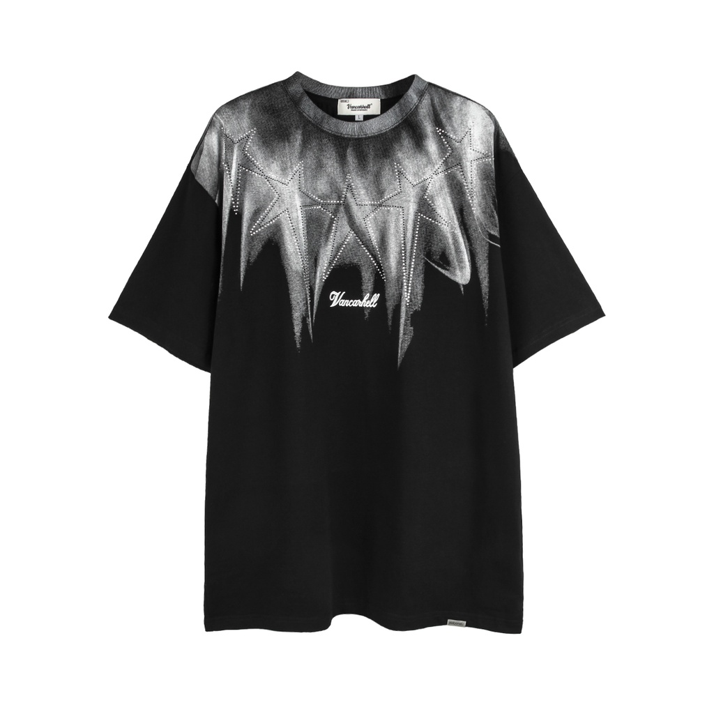 A Knife Áo Thun Tay Ngắn In Họa Tiết Kim Cương Nổi Bật Phong Cách Đường Phố Mỹ ins Puffian Dành Cho Nam