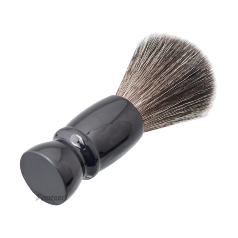 [Fenteer1] Cọ Tán Kem Cạo Râu Cán Nhựa PP Màu Đen