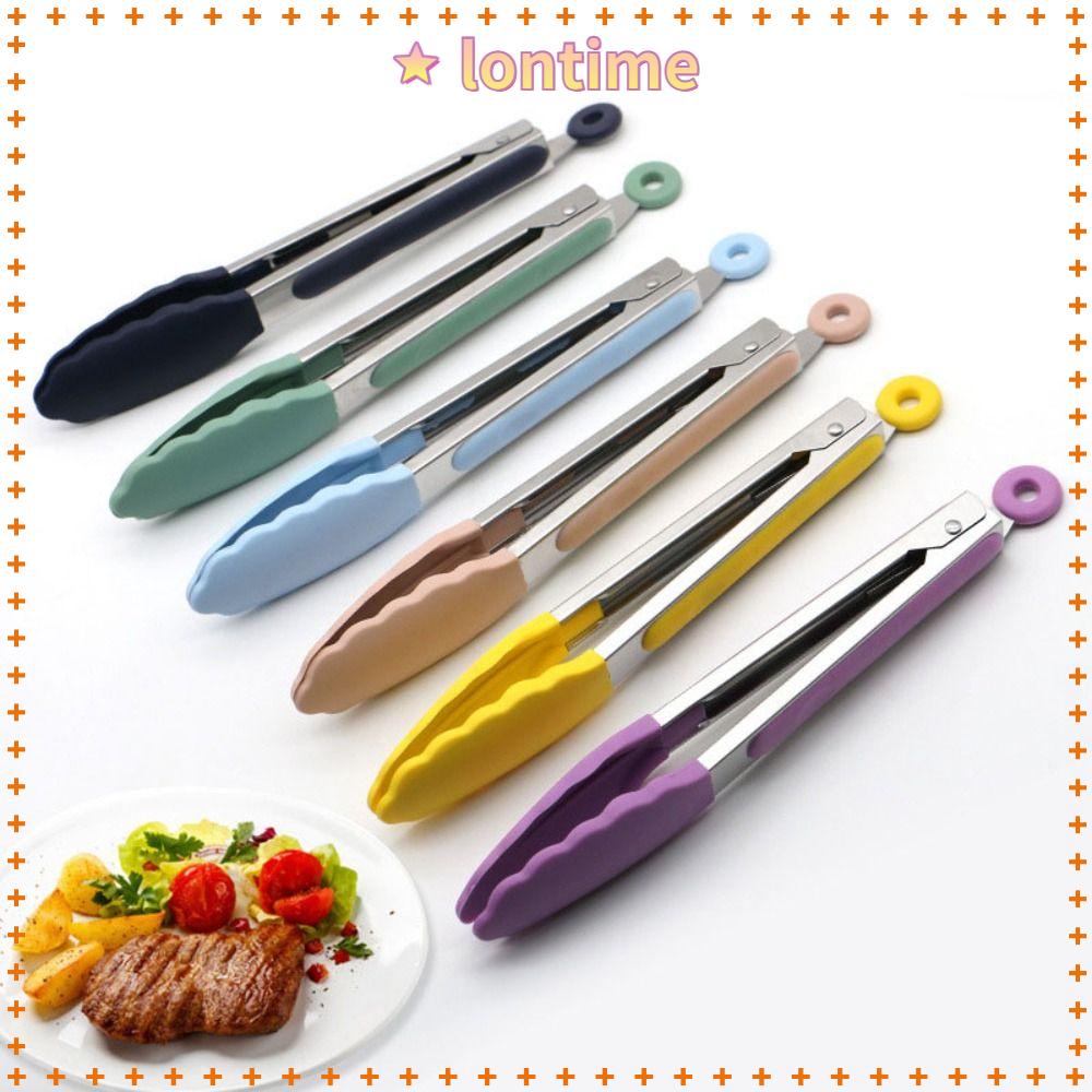 Kẹp Gắp Thức Ăn Bằng Silicone Và Thép Không Gỉ