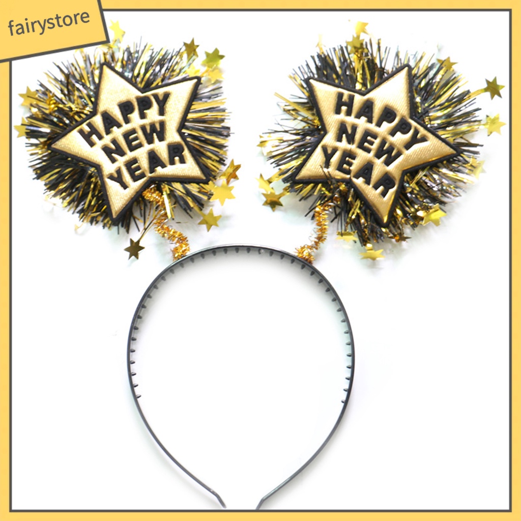 Băng Đô Cài Tóc Co Giãn Siêu Nhẹ Màu Sắc Tươi Sáng Không Phai Trang Trí Tiệc Mừng Năm Mới