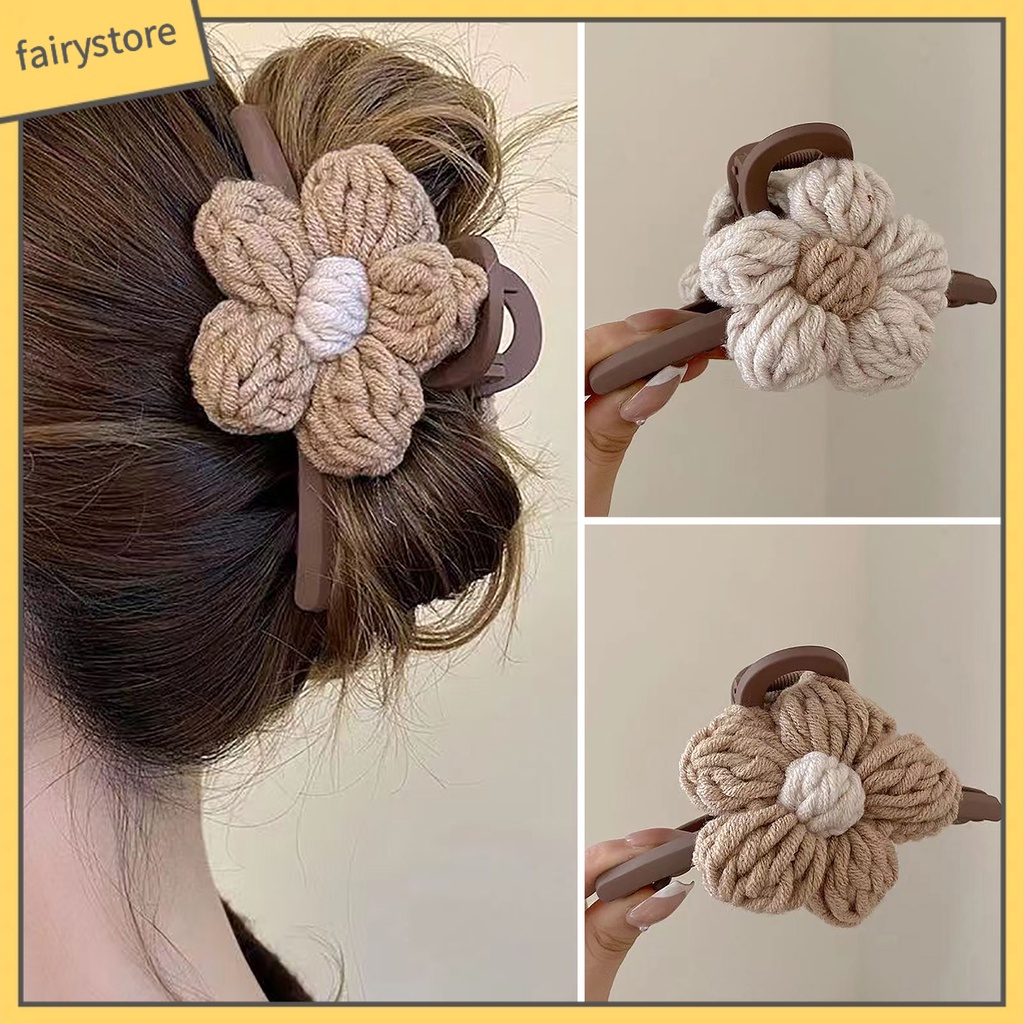 Kẹp Tóc Càng Cua Cố Định Tóc Đuôi Ngựa Mạnh Chống Trượt Màu Sắc Tương Phản