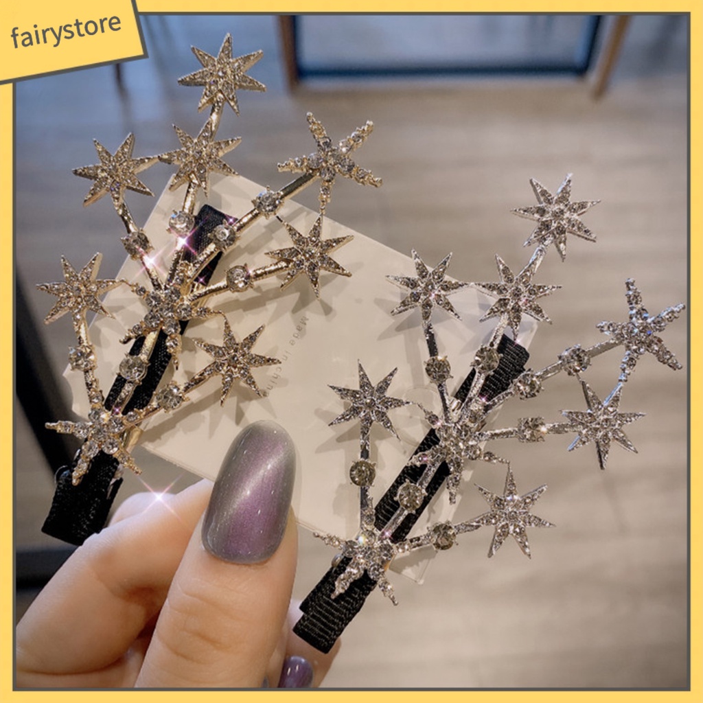 Kẹp Tóc Hình Ngôi Sao Đính Đá Lấp Lánh Thời Trang Cho Nữ