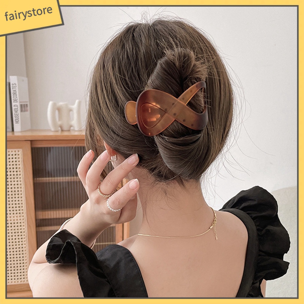 Kẹp Tóc Dạng Móng Vuốt Rỗng Chắc Chắn 8 Kiểu Dáng Trơn Màu Có Răng Cố Định Chống Trượt Cố Định Tóc Dành Cho Bạn Nữ