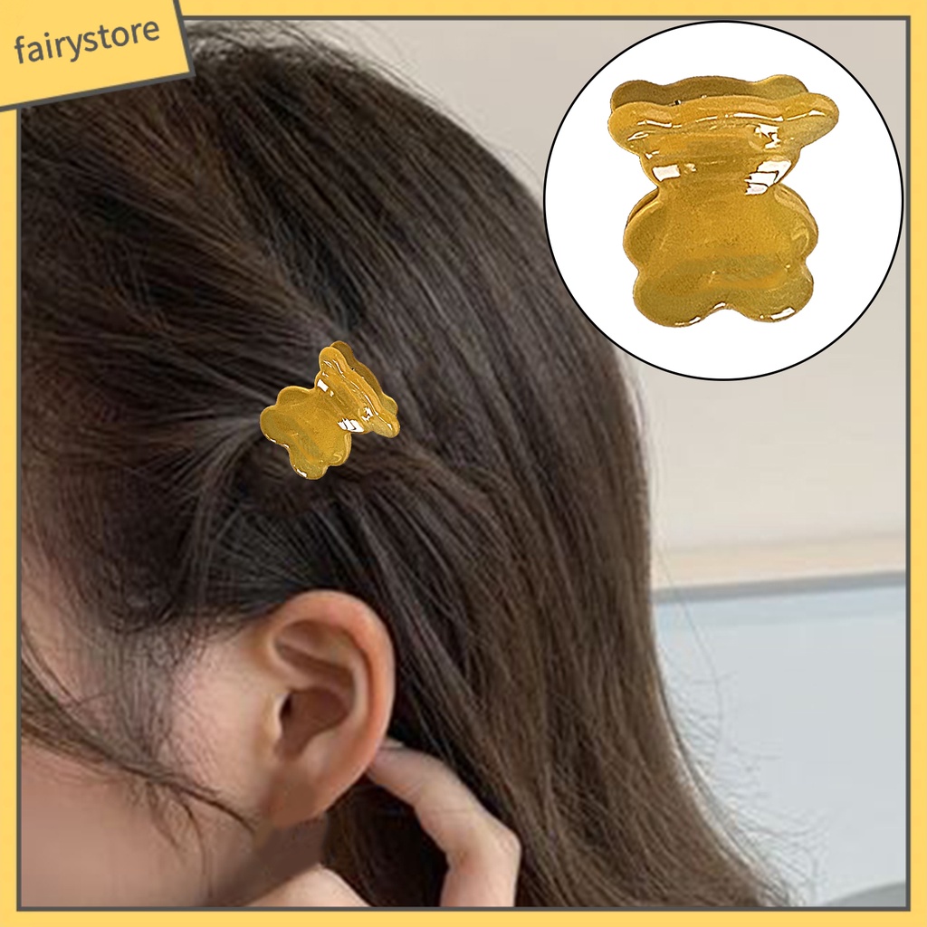 Kẹp Tóc Trang Trí Hình Mèo / Gấu Hoạt Hình Chống Mòn