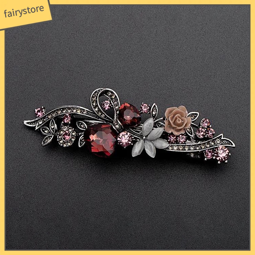 Kẹp Tóc Hình Lá Bằng Hợp Kim Chống Trượt Phong Cách Vintage Đa Năng