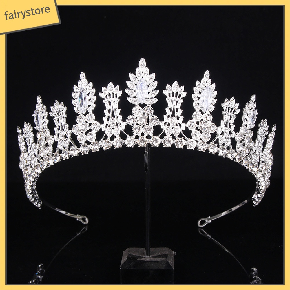 Cài Tóc Hình Vương Miện Đính Đá Zircon Cho Cô Dâu