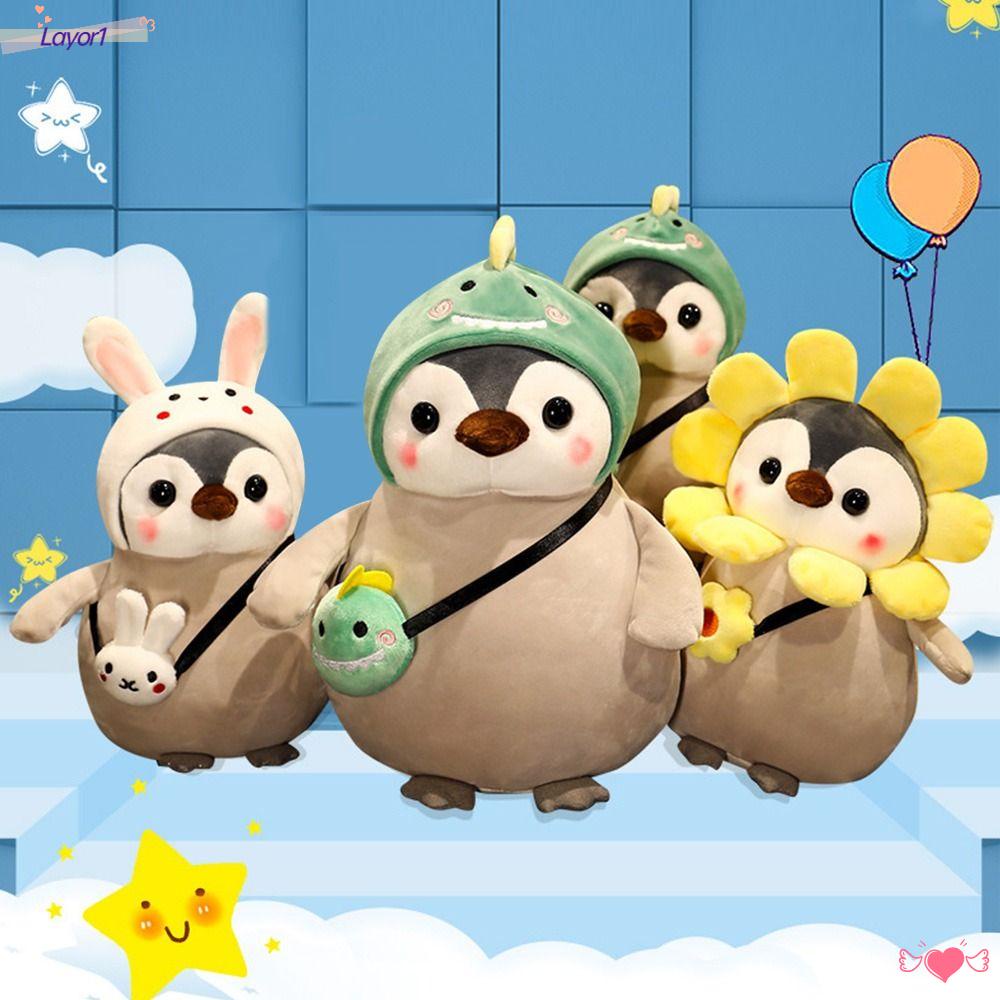 1 Thú Nhồi Bông Hình Chim Cánh Cụt / Hoa Hướng Dương Trang Trí Nhà Cửa