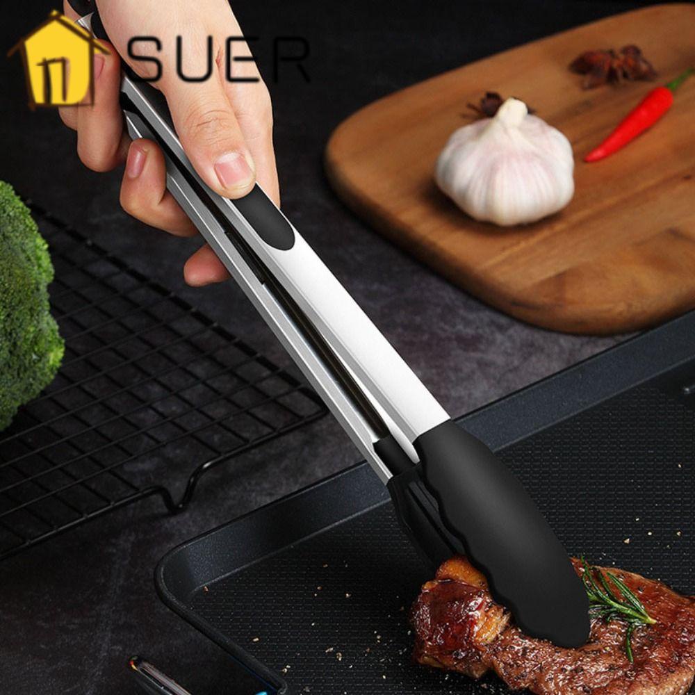 Kẹp Gắp Thức Ăn Bằng Silicone Và Thép Không Gỉ