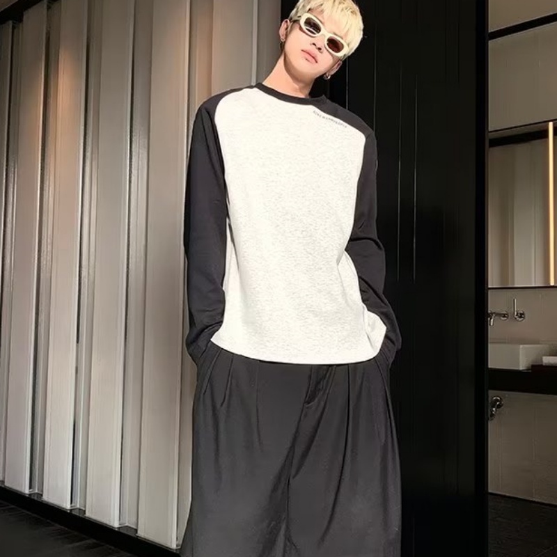 Áo Thun Ngắn Tay Phối Màu Sắc Tương Phản Thời Trang Cho Nữ