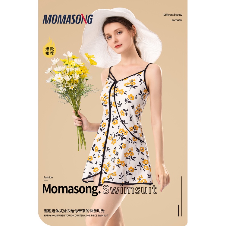 Đồ Bơi Một Mảnh Ôm Eo Che Bụng Họa Tiết Hoa Phong Cách Retro Cho Nữ