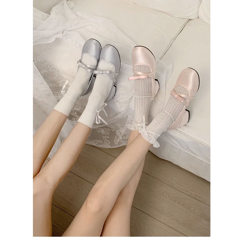 Giày búp bê nữ Giày Búp Bê Mary Jane Gót Tròn Miệng Nông Thời Trang Mùa Hè 2023 Phong Cách Pháp Mới Cho Nữ