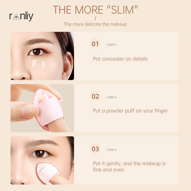 Ranliy💗1 Mút Trang Điểm Hình Ngón Tay Cỡ Nhỏ Che Khuyết Điểm Bắt Sáng