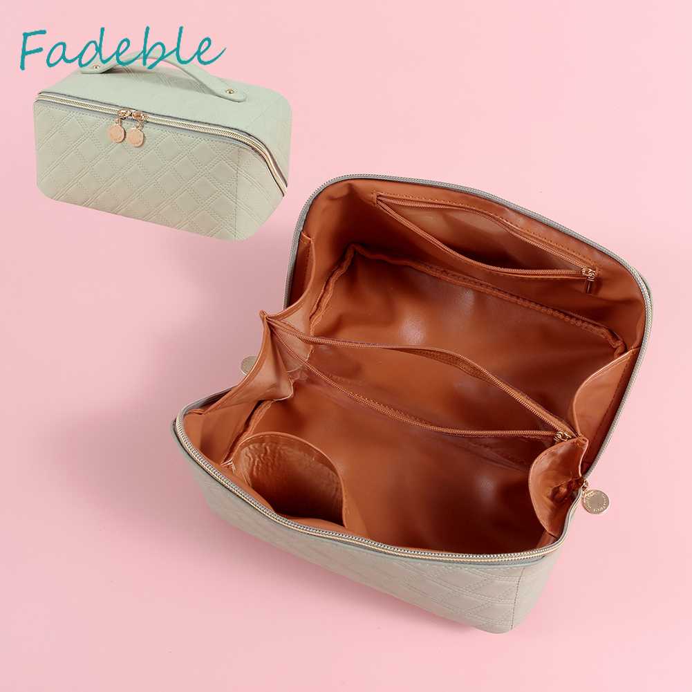 Túi Da PU Đựng Mỹ Phẩm Đa Năng Đính Kim Cương Cho Nữ