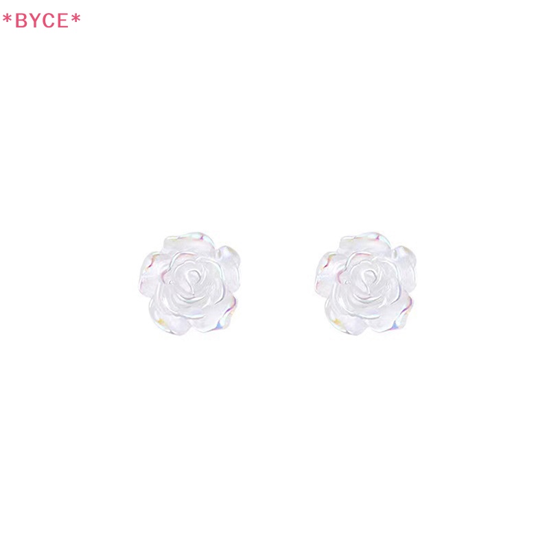 Byce &gt; Khuyên Tai resin Hình Hoa Trà Nhẹ Nhàng Sang Trọng Khí Chất Phong Cách Pháp Mới