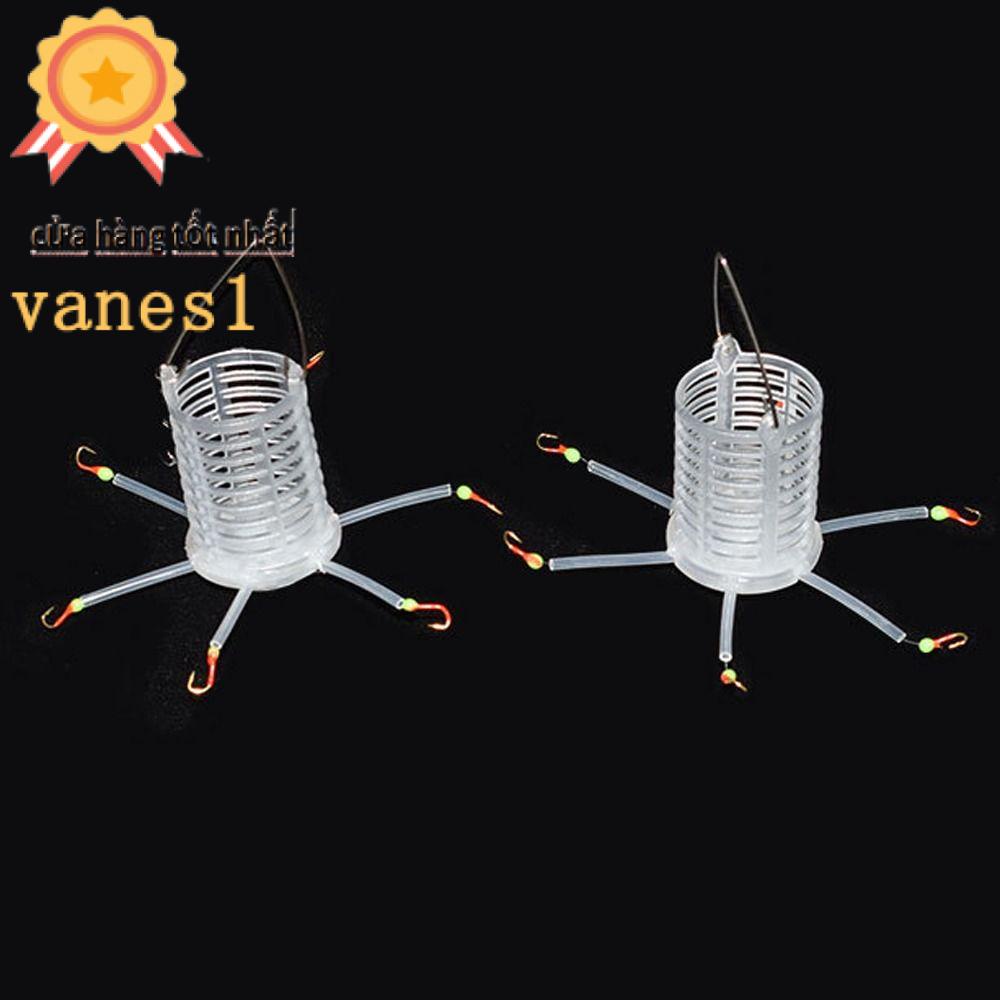 Đĩa Móc Xoay VANES1 Chất Lượng Cao|Móc Câu Cá Màu Trắng Huỳnh Quang Chống Cuốn Tiện Dụng