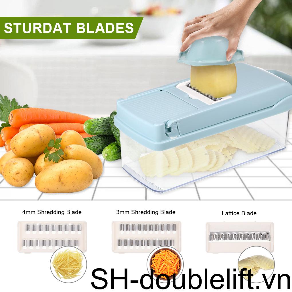 Bộ Dụng Cụ Cắt Rau Củ Quả Đa Năng Chống Thấm Nước Có Rổ Ráo Nước Có Thể