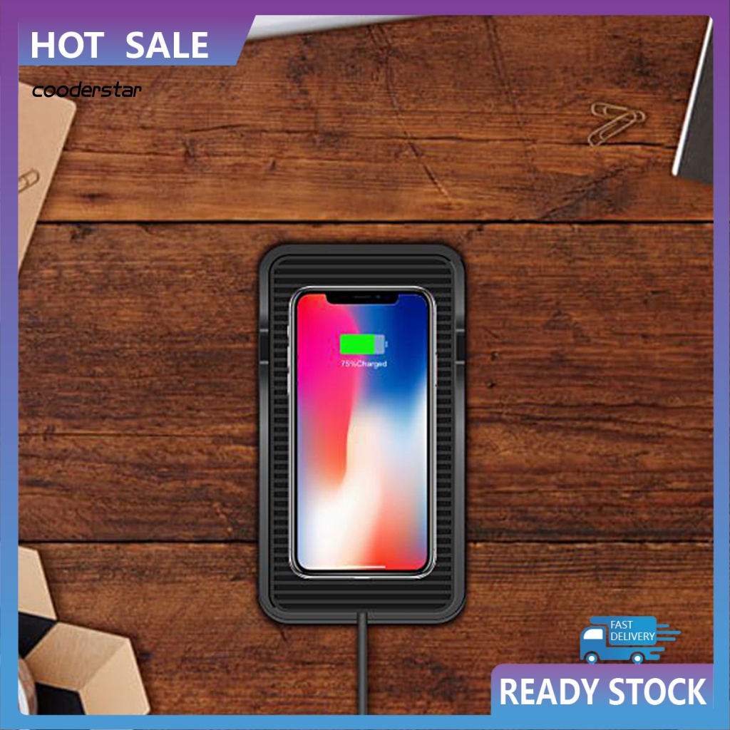 1 Bộ Đế Sạc Không Dây USB Bảo Vệ Nhiệt Độ Chống Trượt Đa Năng Dành Cho Văn Phòng