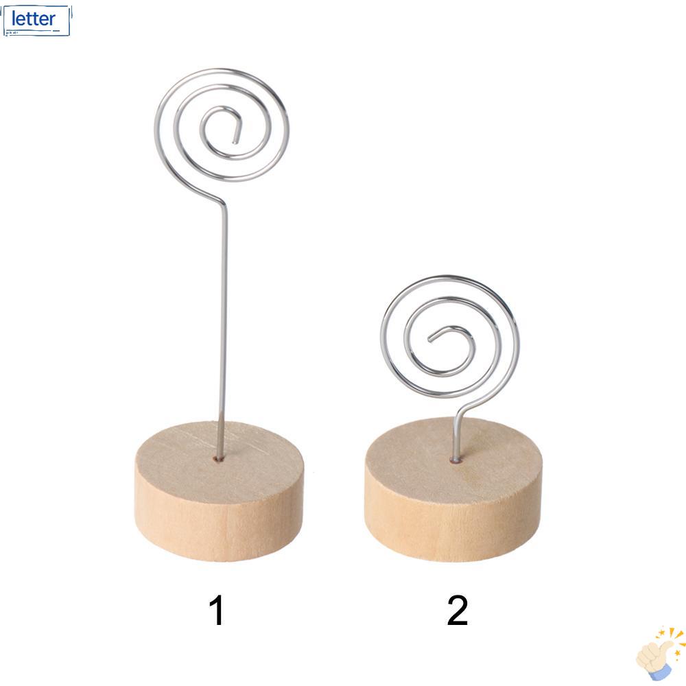 Set 1 / 3 Thẻ Ghi Chú Tiện Dụng|Kẹp Gỗ Tròn Giữ Giấy / Số / Ảnh Để Bàn Thời Trang