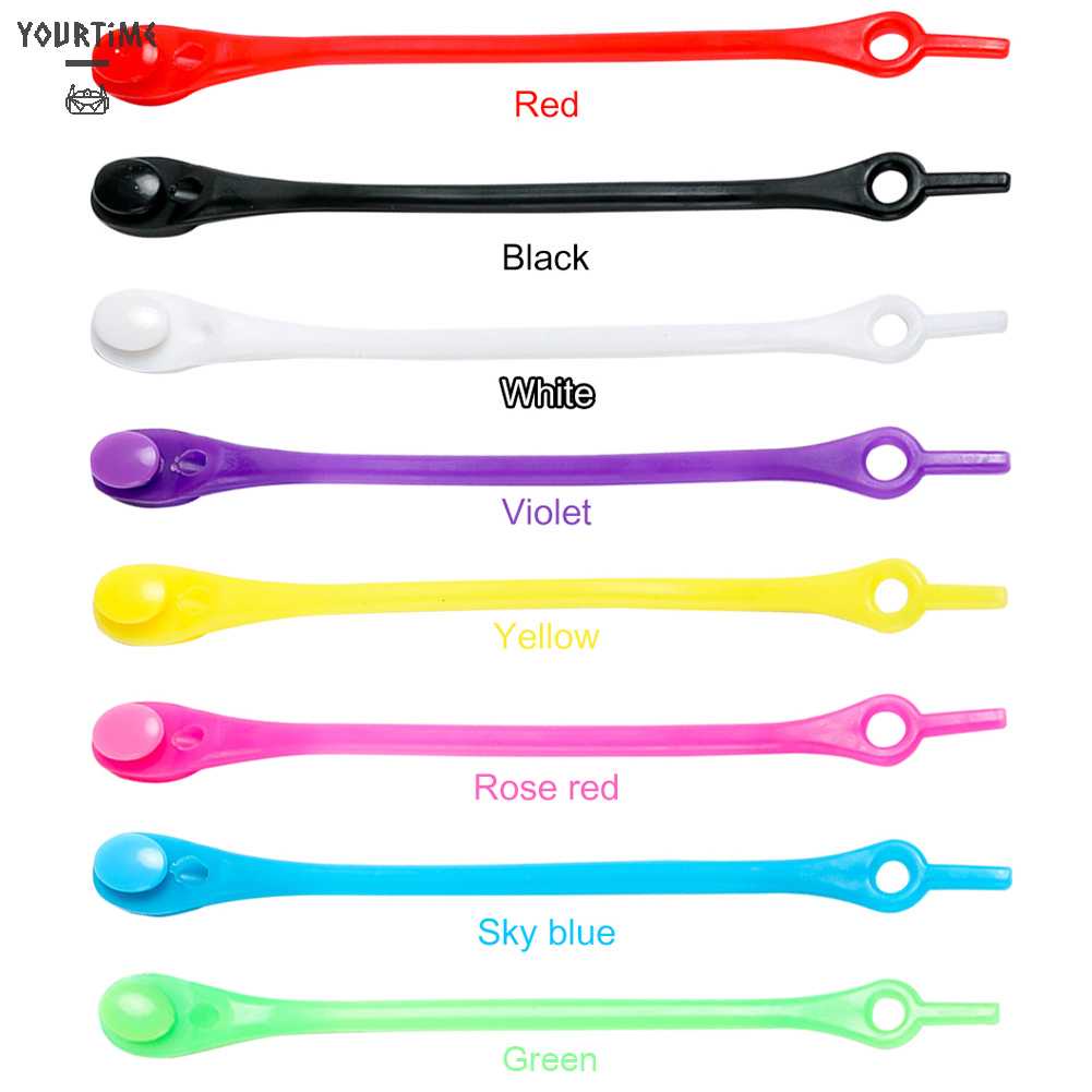 12 Dây Giày Thể Thao Bằng Silicone Co Dãn Không Cần Buộc