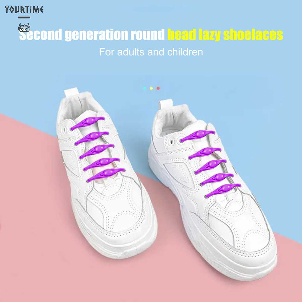 12 Dây Giày Thể Thao Bằng Silicone Co Dãn Không Cần Buộc