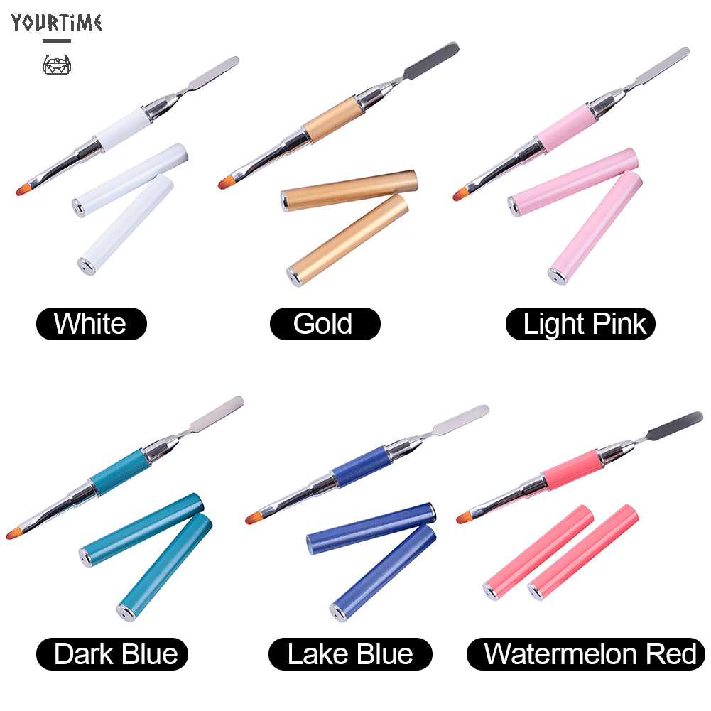 Cọ Hai Đầu Bằng Thép Không Gỉ Dùng Trang Trí Móng Nghệ Thuật