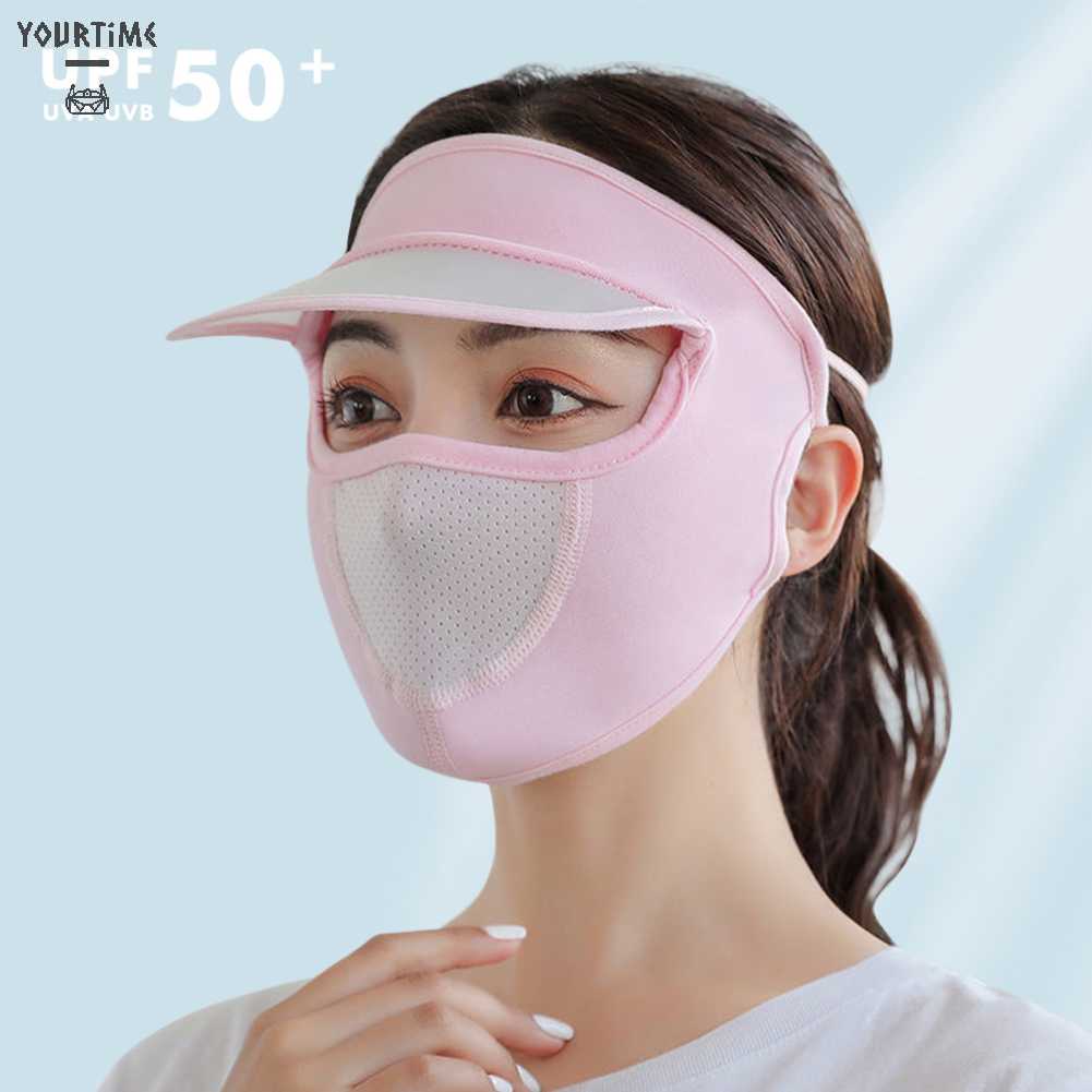 Mũ Chống Nắng Bằng Lụa Mát Thoáng Khí Che Phủ Toàn Diện Tiện Dụng