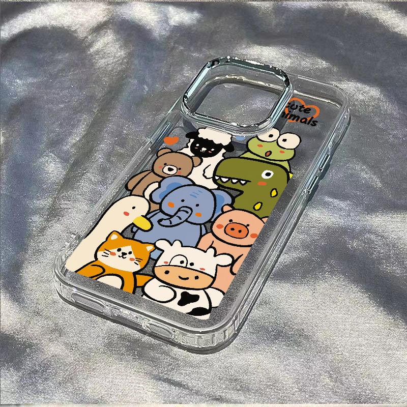 ✅Ốp Điện Thoại Dẻo Họa Tiết Động Vật Dễ Thương Chống Sốc Cho iPhone12138 7plus 11 Apple / 14pro