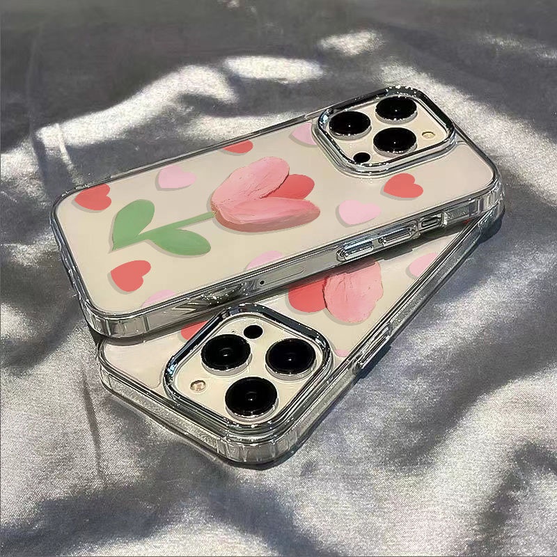 ✅Ốp Điện Thoại Dẻo Họa Tiết Hoa Tulip Đơn Giản Thời Trang Chống Sốc Cho Iphone12In 7 14pro 81311 WPDS