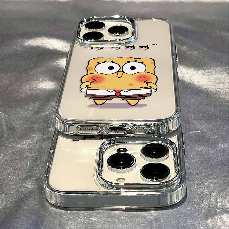 ✅Ốp Điện Thoại Dẻo Họa Tiết Hoạt Hình SpongeBob Dễ Thương Chống Sốc Cho iPhone1211 plus14pro YVOQ 713