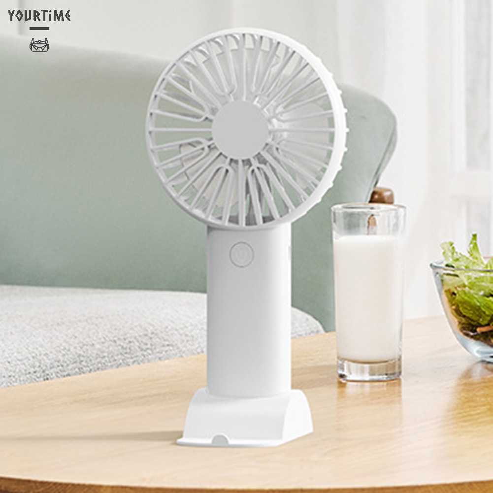 Quạt Mini Cầm Tay 3 Tốc Độ Kèm Sạc USB Tiện Dụng Chất Lượng Cao