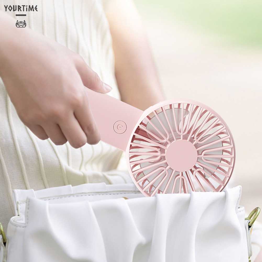 Quạt Mini Cầm Tay 3 Tốc Độ Kèm Sạc USB Tiện Dụng Chất Lượng Cao