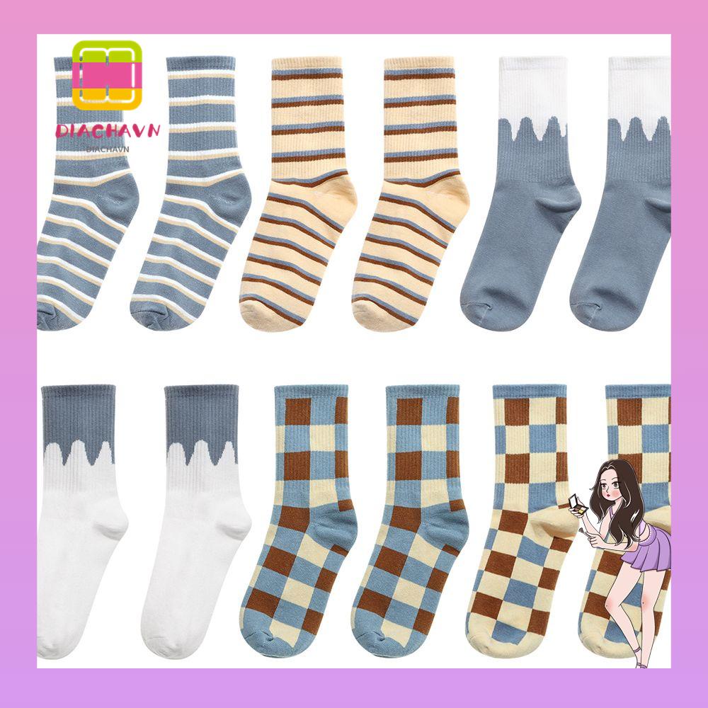 Đầm Kẻ Sọc Một size Phong Cách Retro Thời Trang Thu Đông Cho Nữ