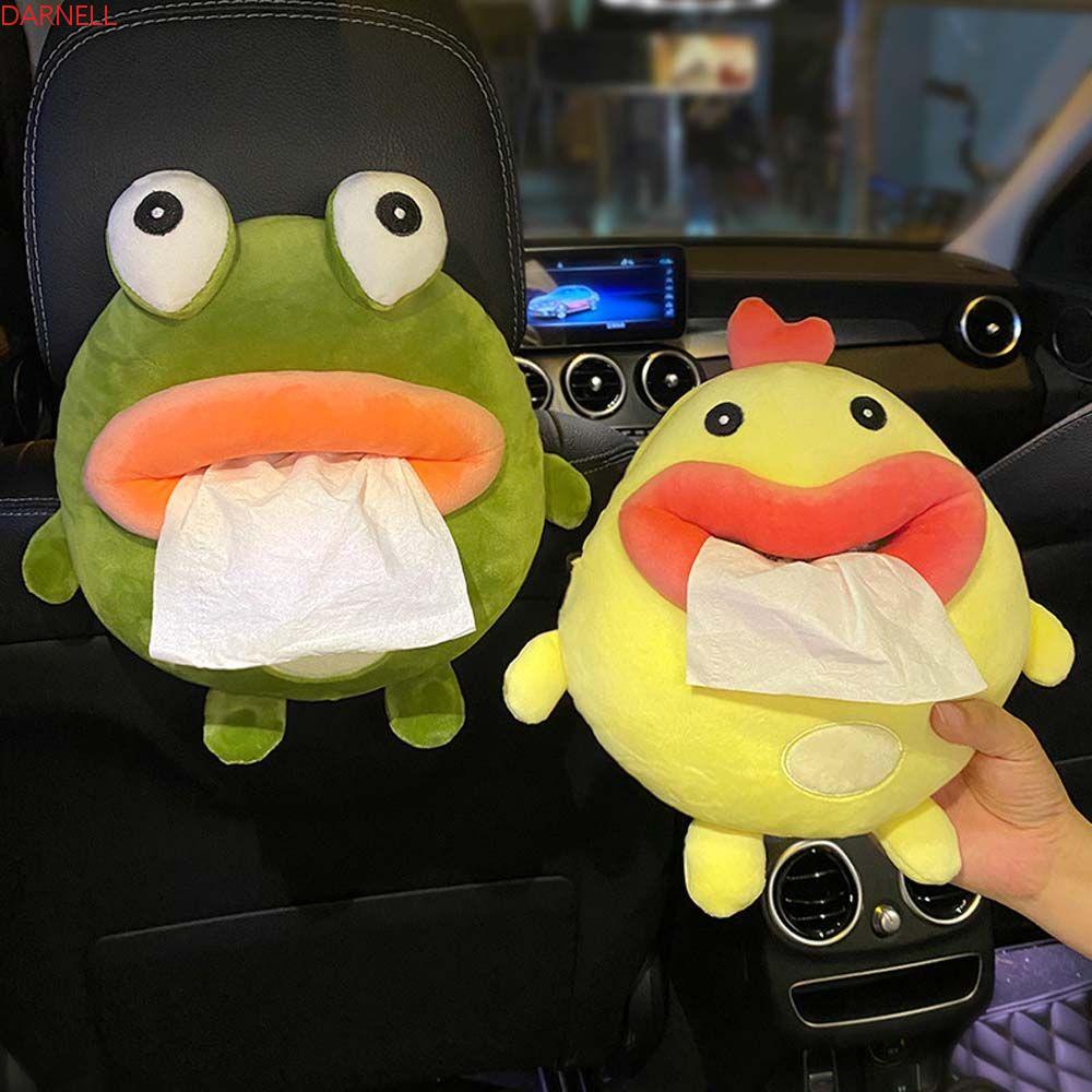 Hộp Đựng Khăn Giấy Hình Động Vật Dễ Thương Kèm Móc Treo Trang Trí Nội Thất Xe Hơi Ốp