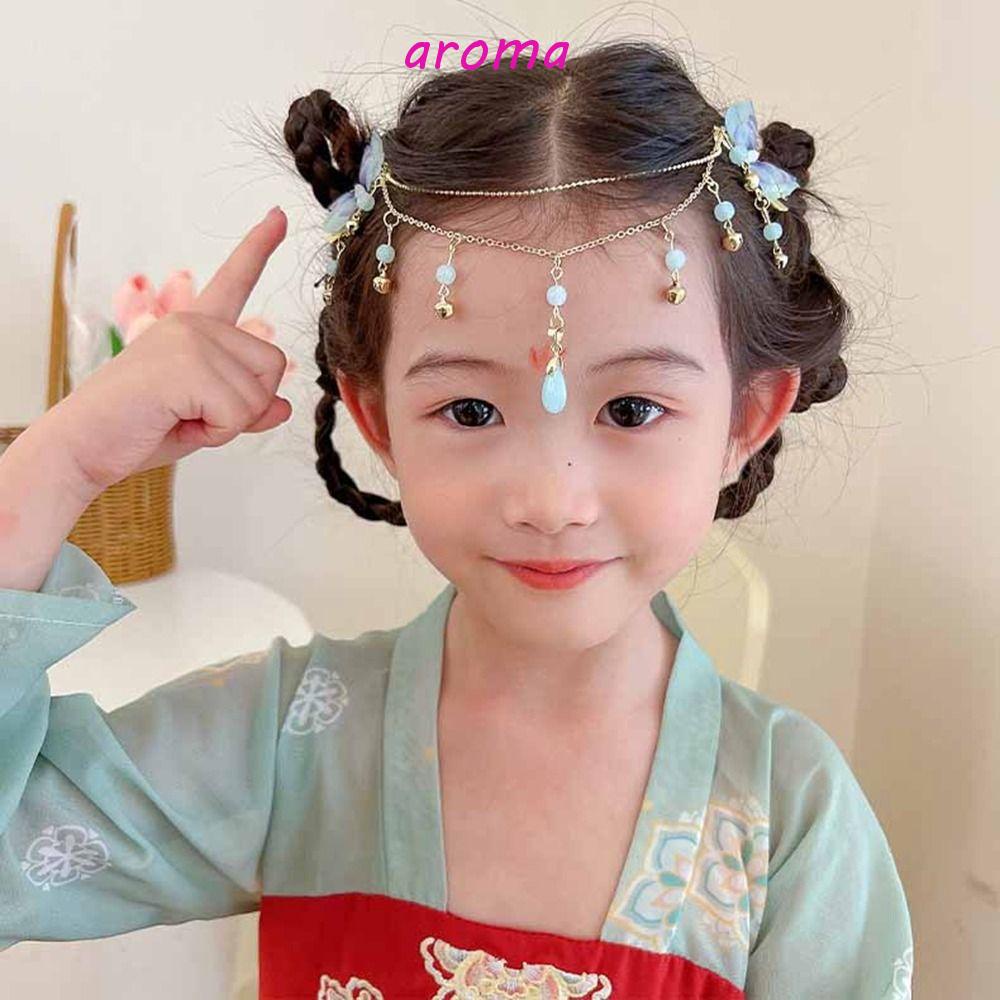 Trâm Cài Tóc Đính Hoa Phối Dây Xích Tua Rua Phong Cách Trung Hoa Cổ Điển Ngọt Ngào