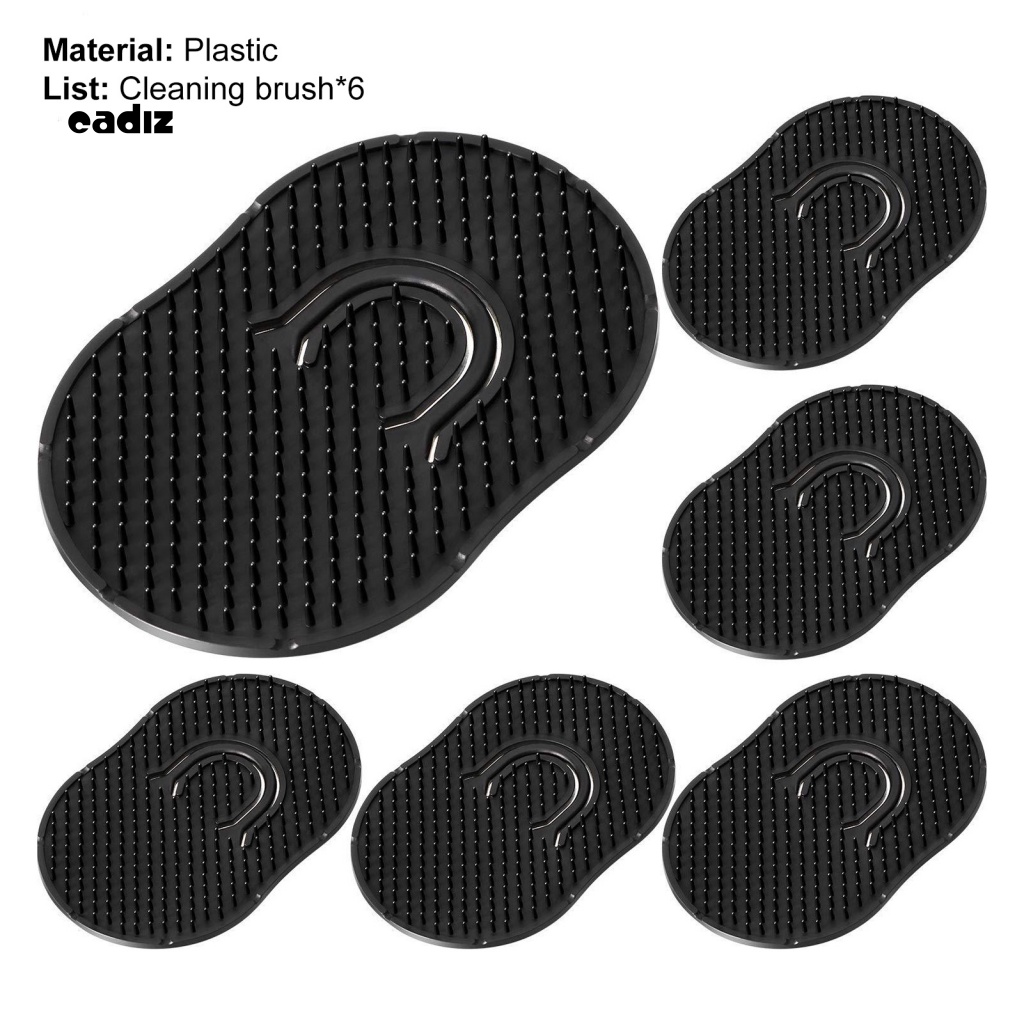 Bộ 6 Bàn Chải Gội Đầu Bằng Nhựa Kèm Một Ngón Tay Tiện Dụng