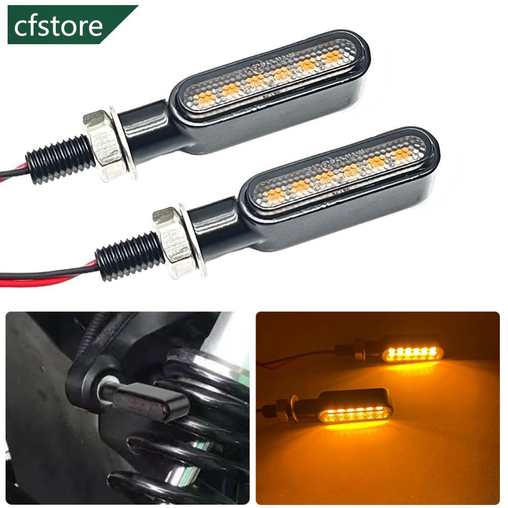 Bộ 2 Đèn LED Tín Hiệu 6 Bóng Mini Màu Hổ Phách O2Q3 Thông Dụng Cho Xe Mô Tô